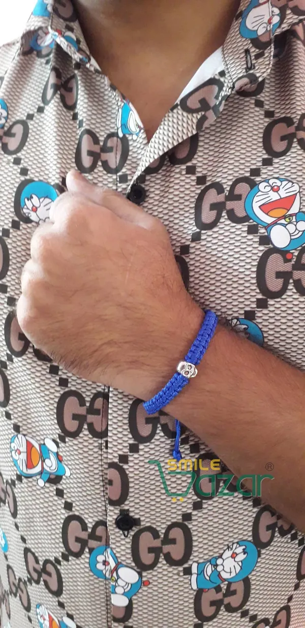 Blue_Handmade_Adjustable_Bracelet_With_Skull_Charm_Wristband_Bracelet_Friendship_Band_For_Men,Girls,_Boys_And_Women
