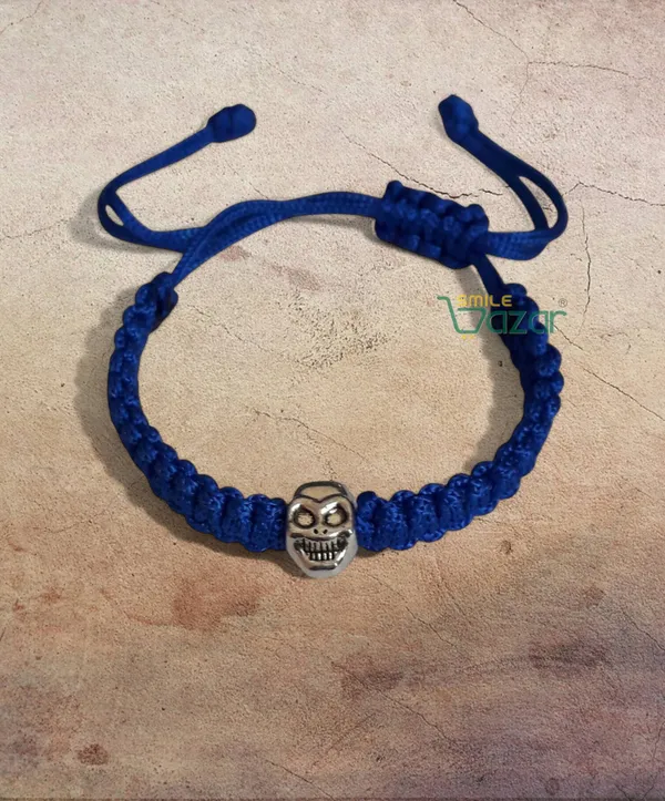 Blue_Handmade_Adjustable_Bracelet_With_Skull_Charm_Wristband_Bracelet_Friendship_Band_For_Men,Girls,_Boys_And_Women