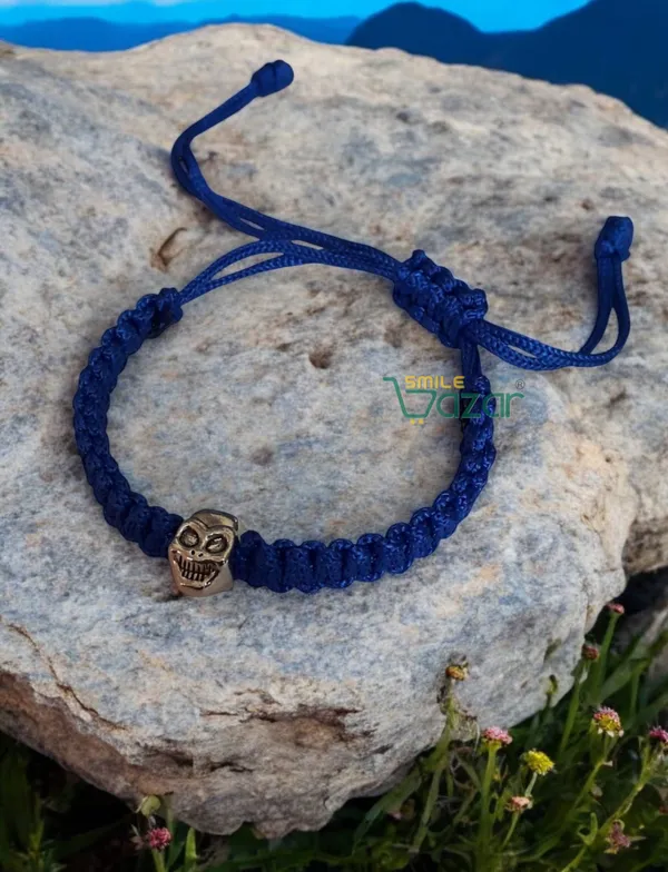 Blue_Handmade_Adjustable_Bracelet_With_Skull_Charm_Wristband_Bracelet_Friendship_Band_For_Men,Girls,_Boys_And_Women
