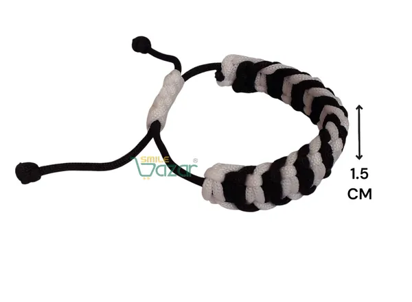 Black_And_White_Handmade__Bracelet_Adjustable_Wristband_Bracelet_Friendship_Band_For_Women_And_Men