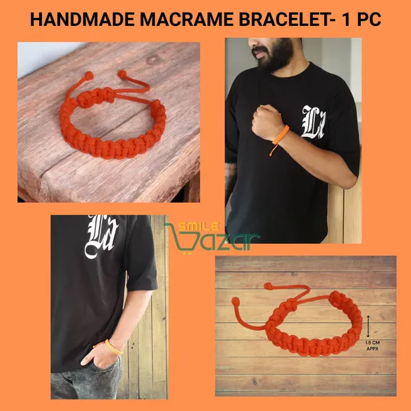 Orange_Handmade__Bracelet_Adjustable_Wristband_Bracelet_Friendship_Band_For_Women_And_Men