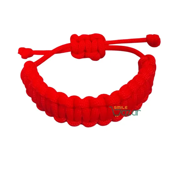 Red_Handmade_Adjustable_Wristband_Bracelet_Friendship_Band_For_Women_And_Men