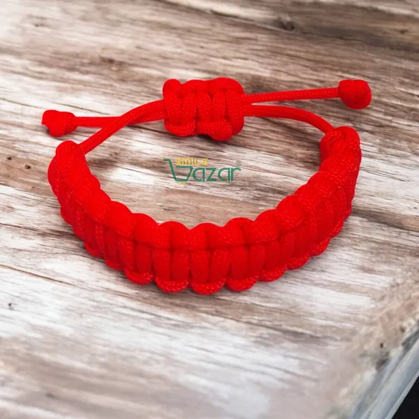 Red_Handmade_Adjustable_Wristband_Bracelet_Friendship_Band_For_Women_And_Men