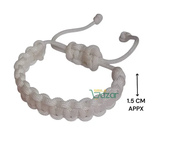 White_Handmade__Bracelet_Adjustable_Wristband_Bracelet_Friendship_Band_For_Women_And_Men