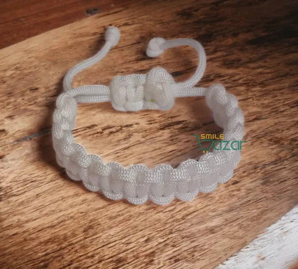 White_Handmade__Bracelet_Adjustable_Wristband_Bracelet_Friendship_Band_For_Women_And_Men