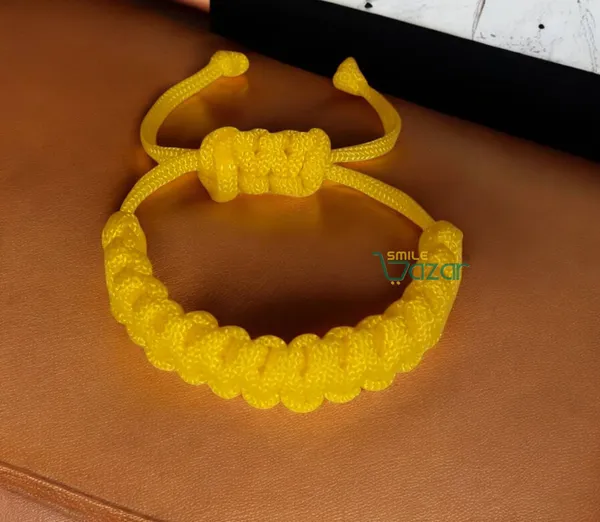Handmade__Bracelet_Adjustable_Wristband_Bracelet_Friendship_Band_For_Women_And_Men_Skin_Friendly_-_Yellow