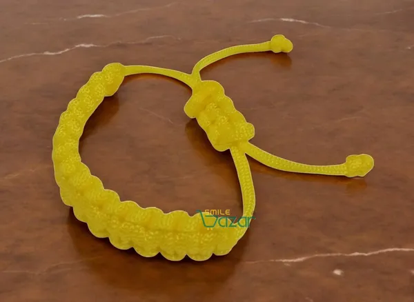 Handmade__Bracelet_Adjustable_Wristband_Bracelet_Friendship_Band_For_Women_And_Men_Skin_Friendly_-_Yellow