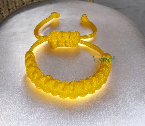 Handmade__Bracelet_Adjustable_Wristband_Bracelet_Friendship_Band_For_Women_And_Men_Skin_Friendly_-_Yellow