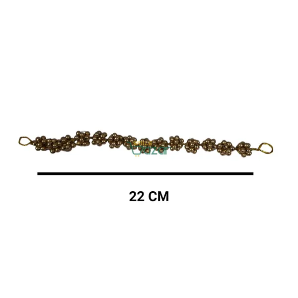 Smilebazar�_Artificial_Pearl_Beaded_Gajra_Garland_Veni_For_Festival_Wedding_Bun_Juda_Accessories_Ethnic_Look_Hair_Veni_Hair_Accessory_For_Women_And_Girls_Golden_Beads_-_1_Pc