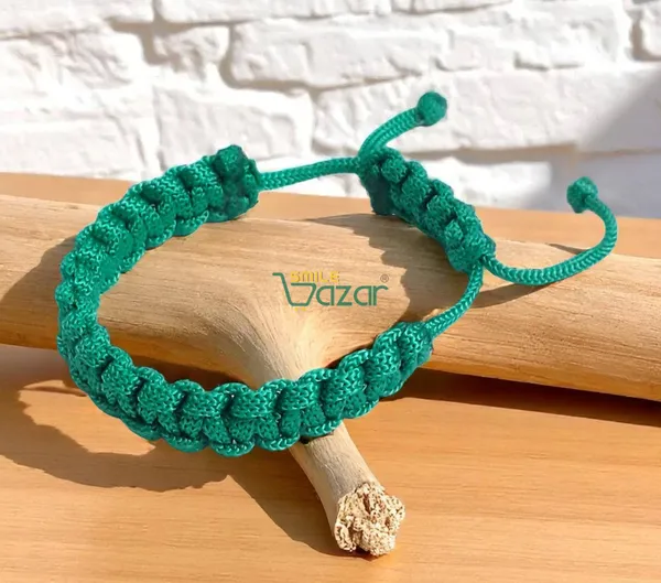 TEAL_COLOUR_HANDMADE__BRACELET_ADJUSTABLE_WRISTBAND_BRACELET_FRIENDSHIP_BAND_FOR_WOMEN_AND_MEN_SKIN_FRIENDLY_