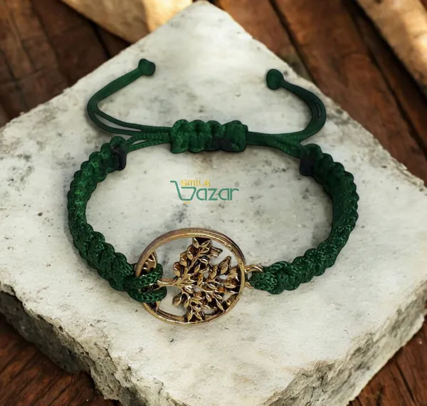 Tree_Of_Life_Charm_Macrame_Bracelet_Adjustable_Wristband_Bracelet_Friendship_Band_For_All_Skin_Friendly_-_Green