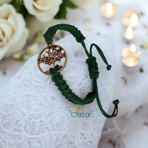 Tree_Of_Life_Charm_Macrame_Bracelet_Adjustable_Wristband_Bracelet_Friendship_Band_For_All_Skin_Friendly_-_Green