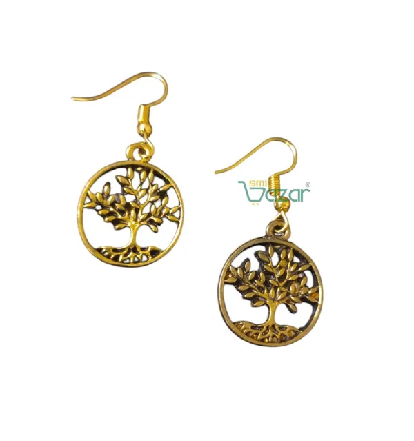 Tree_Of_Life_Earrings_For_Women_&_Girls_Modern_Earring_For_Smart_Casual_Wear_-_Golden_-__1_Pair