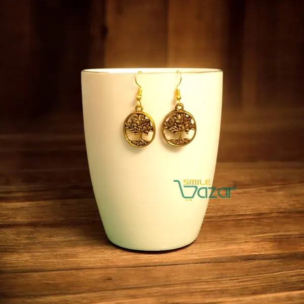Tree_Of_Life_Earrings_For_Women_&_Girls_Modern_Earring_For_Smart_Casual_Wear_-_Golden_-__1_Pair