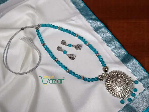 TURQUOISE_COLOUR_DAZZLING_KUNDAN_NECKLACE_SET_FOR_ALL_OCCASION