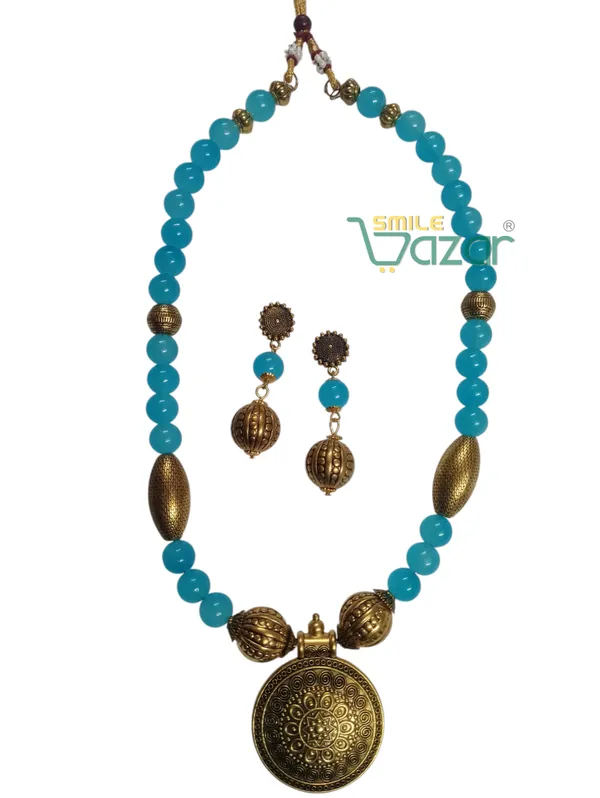 TURQUOISE_COLOUR_DESIGNER_KUNDAN_NECKLACE_SET_FOR_ALL_OCCASIONS