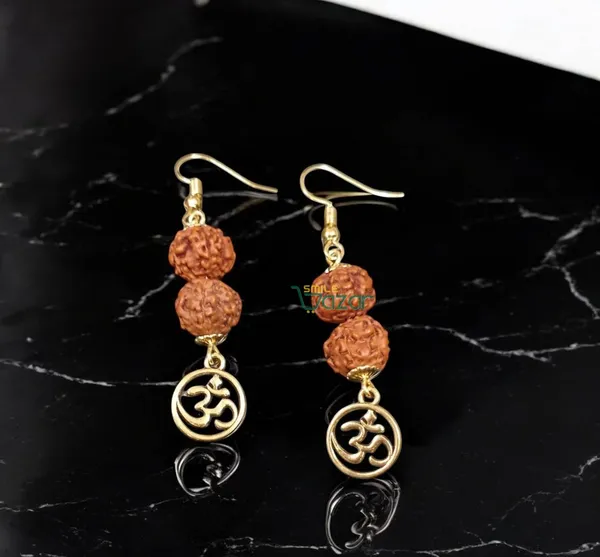 Om_Rudraksha_Earrings_For_Women_&_Girls_Modern_Earring_For_Smart_Casual_Wear_-_Golden_-__1_Pair