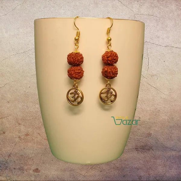 Om_Rudraksha_Earrings_For_Women_&_Girls_Modern_Earring_For_Smart_Casual_Wear_-_Golden_-__1_Pair