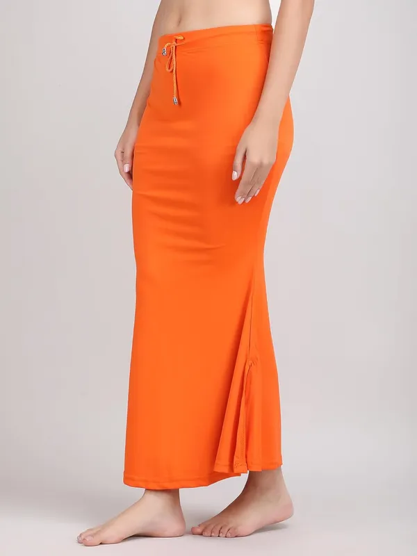 Orange_Microfiber_Saree_Shapewear_Petticoat_|_Smooth_Curve_Mermaid_Style_Innerwear_Petticoat_For_Woment