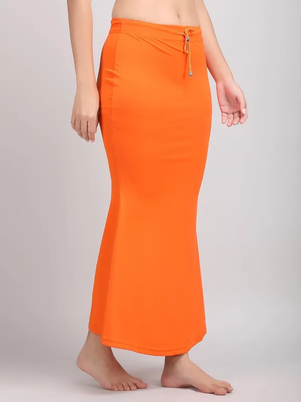 Orange_Microfiber_Saree_Shapewear_Petticoat_|_Smooth_Curve_Mermaid_Style_Innerwear_Petticoat_For_Woment