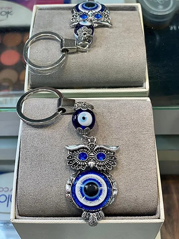 Pack_Of_2_Blue_&_Silver_Evil_Eye_Keychain_For_Bike/Car_Gifting_With_Key_Ring_AntiRust