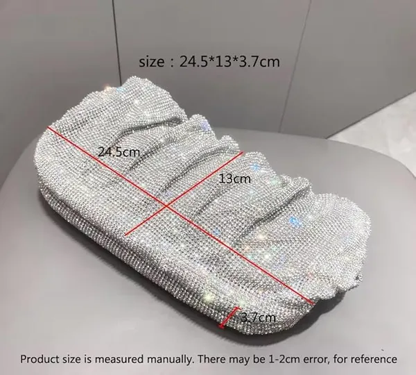 BLUE_BEADS_Full_Shinny_Rhinestone_Crystal_Evening_Clutch_Bag_Sparkling_Glitter_with_Chain_Sling_Bag_for_Special_Occasions_Like_Wedding_Party_Prom_Evening_Night_Party_For_Women_Girls_(BLACK)