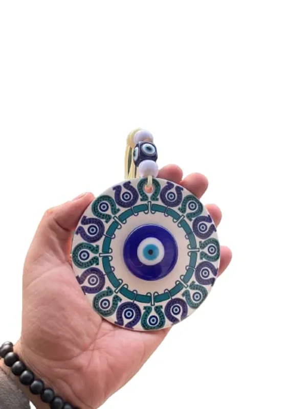 Home_Decor_Evil_Eye_Hanging/Door_Hanging/Wall_Hanging_White_Print_with_Turkish_Feng_Shui_Vastu_Blue_Glass_Evil_Eye_Door_Hanging_Nazar_batu_Protection_Good_Luck_Gifting_Home/Office