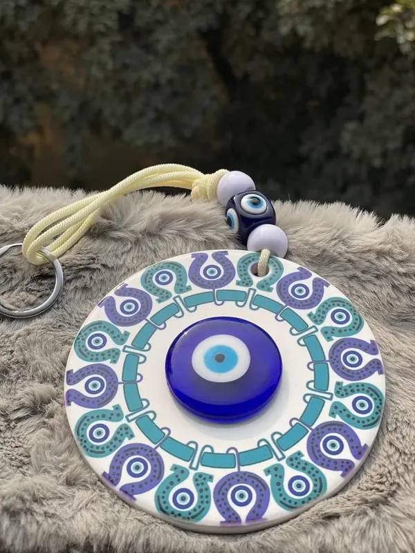 Home_Decor_Evil_Eye_Hanging/Door_Hanging/Wall_Hanging_White_Print_with_Turkish_Feng_Shui_Vastu_Blue_Glass_Evil_Eye_Door_Hanging_Nazar_batu_Protection_Good_Luck_Gifting_Home/Office