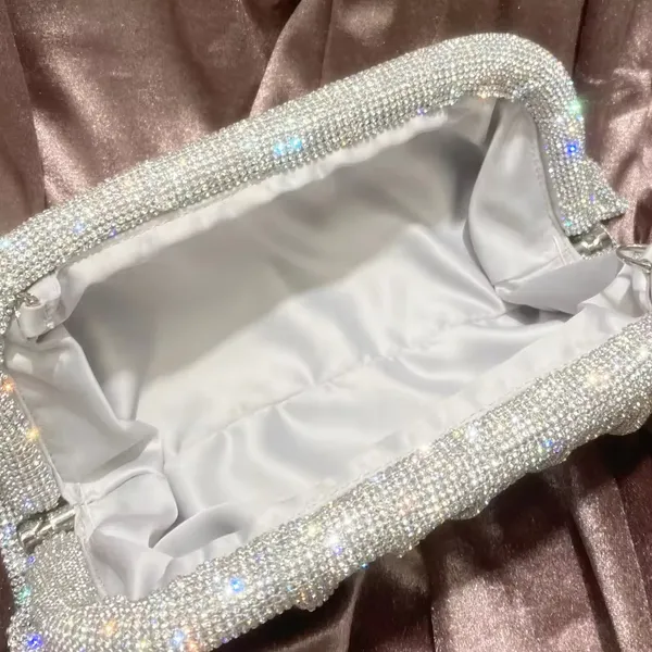 BLUE_BEADS_Full_Shinny_Rhinestone_Crystal_Evening_Clutch_Bag_Sparkling_Glitter_with_Chain_Sling_Bag_for_Special_Occasions_Like_Wedding_Party_Prom_Evening_Night_Party_For_Women_Girls_(GOLD)