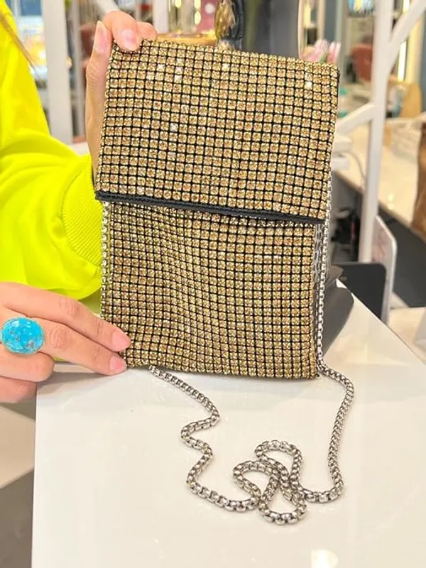 BLUE_BEADS_"Women's_Rhinestone_Crystal_Evening_Clutch_Bag_-_with_Shoulder_Strap_-_Elegant_Tote_for_Special_Occasions_(Sling_Bag_Gold_Small_Size)