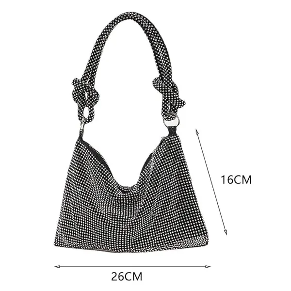 BLUE_BEADS_Small_Crystal_and_Metal_Elegant_Rhinestone_Clutch_Evening_Purse_Night_Party_Clutch_for_Wedding_Cocktail_Party_and_Special_Occasions_(Black)