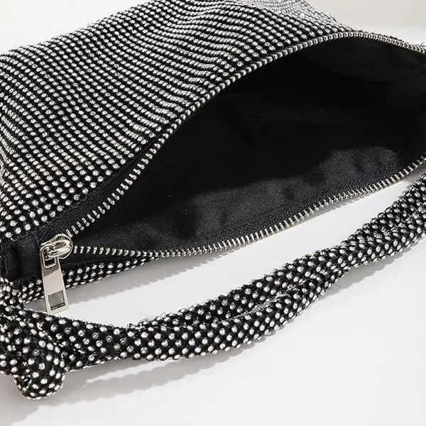 BLUE_BEADS_Small_Crystal_and_Metal_Elegant_Rhinestone_Clutch_Evening_Purse_Night_Party_Clutch_for_Wedding_Cocktail_Party_and_Special_Occasions_(Black)