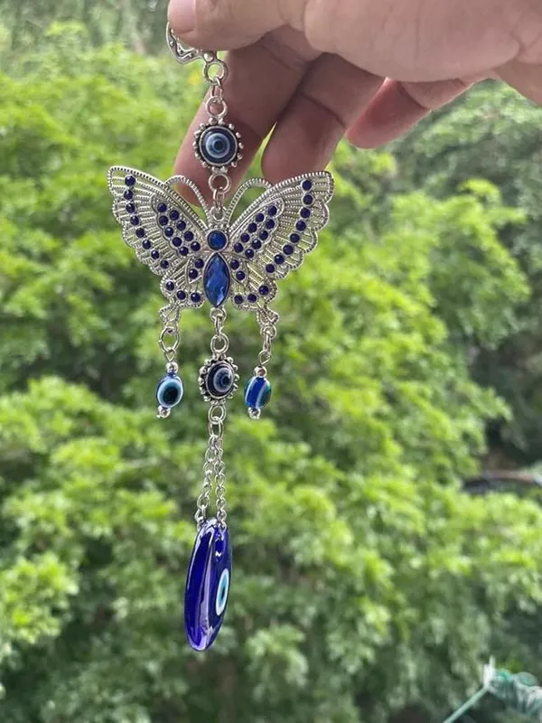 _Blue_Evil_Eye_Butterfly_Pendant_Decoration_for_Diwali_Gifts,_Wall/Door_Hanging_Ornament_Amulet_for_Car,_Home_and_Office_for_Protection_and_Blessing