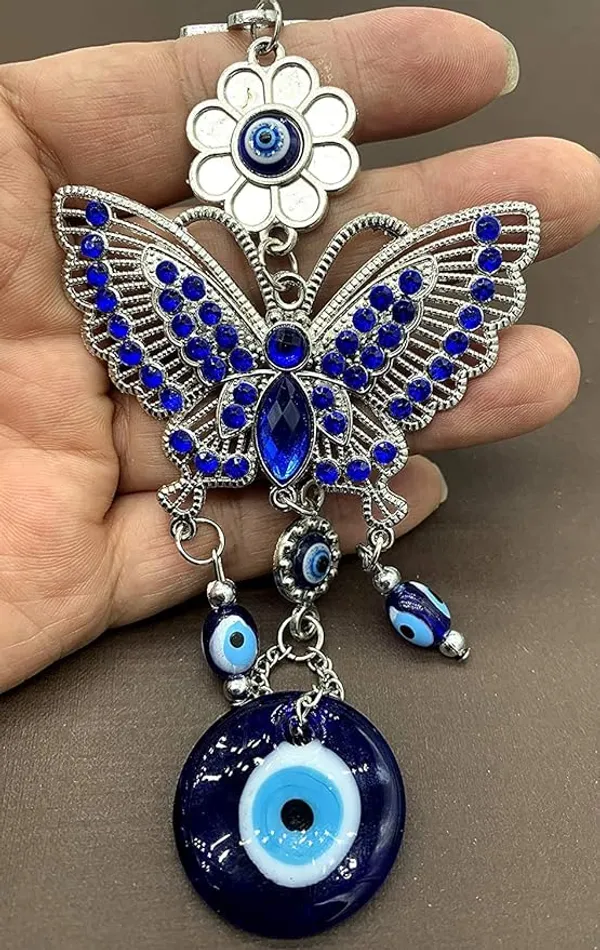 _Blue_Evil_Eye_Butterfly_Pendant_Decoration_for_Diwali_Gifts,_Wall/Door_Hanging_Ornament_Amulet_for_Car,_Home_and_Office_for_Protection_and_Blessing