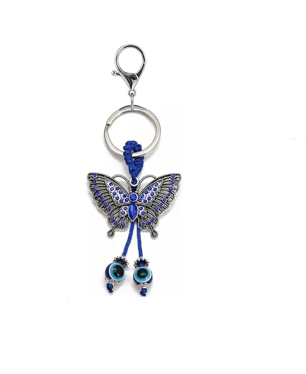Blue_&_Silver_Evil_Eye_With_Butterfly_Keychain_For_Bike/Car_Gifting_With_Key_Ring_AntiRust