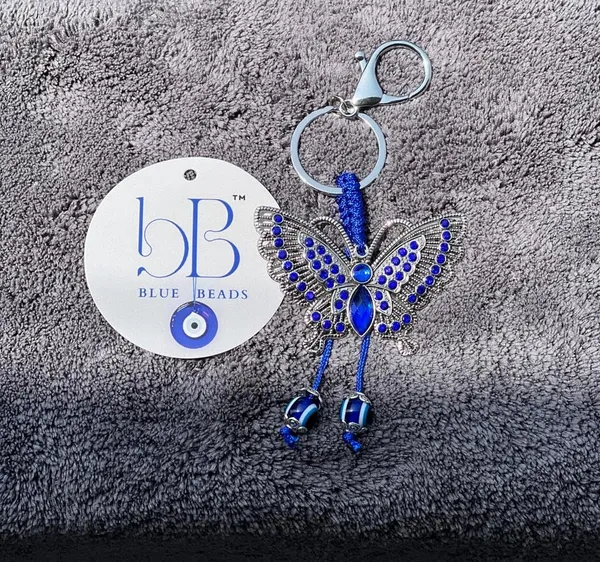 Blue_&_Silver_Evil_Eye_With_Butterfly_Keychain_For_Bike/Car_Gifting_With_Key_Ring_AntiRust