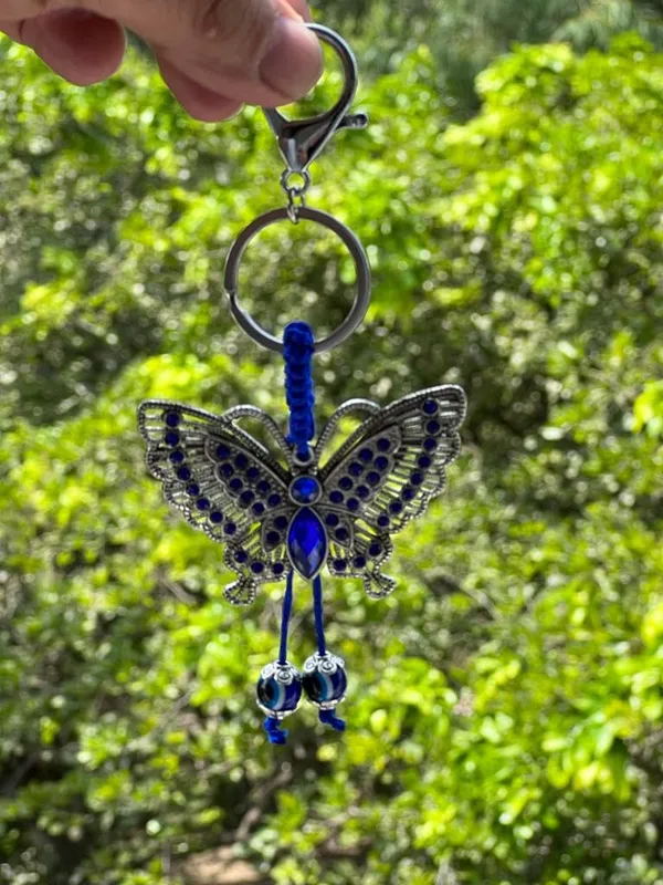 Blue_&_Silver_Evil_Eye_With_Butterfly_Keychain_For_Bike/Car_Gifting_With_Key_Ring_AntiRust