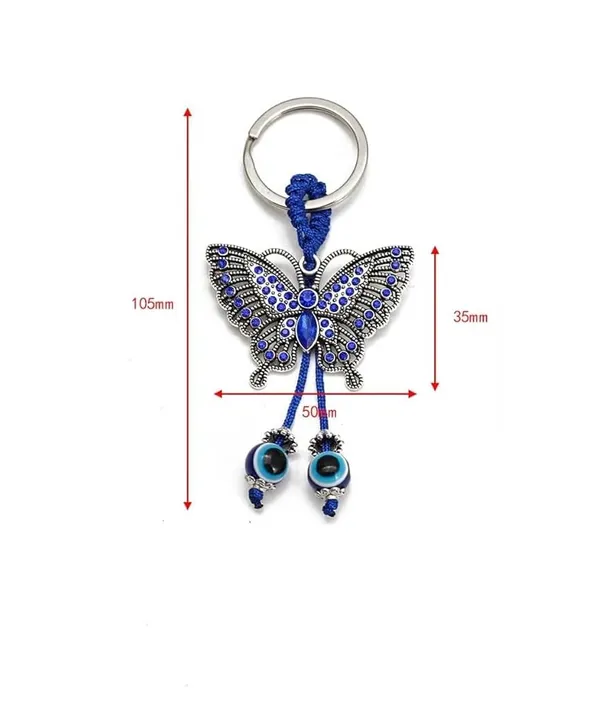 Blue_&_Silver_Evil_Eye_With_Butterfly_Keychain_For_Bike/Car_Gifting_With_Key_Ring_AntiRust