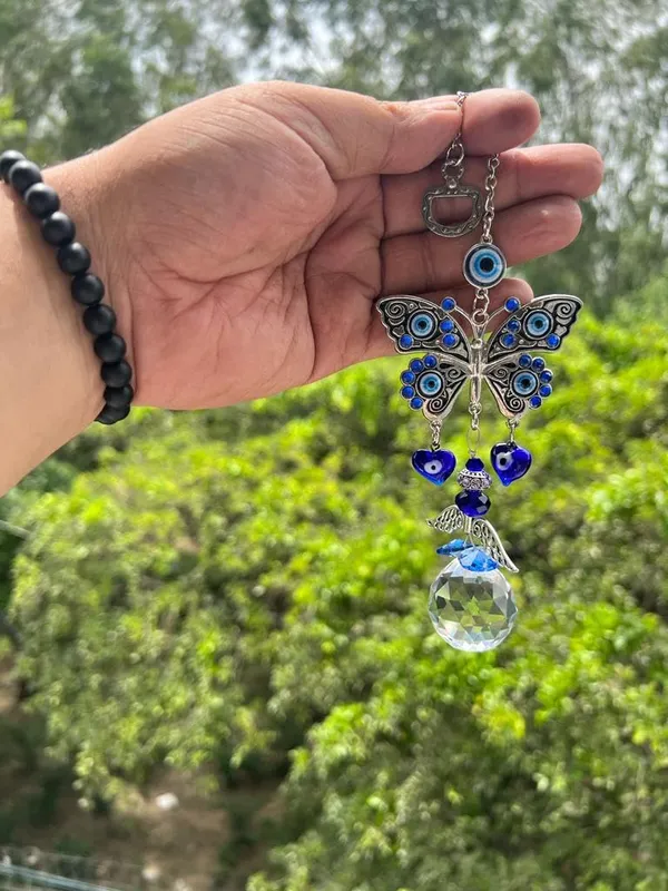 Home_Decor_Butterfly_Evil_Eye_Hanging_for_Diwali_Gifts/Wall_Hanging_Car_Hanging_Crystal_Angel_Suncatcher_Balls_Prism_Rainbow_Maker_for_Home,_Office,_Garden_Decoration,_Window_Decorations