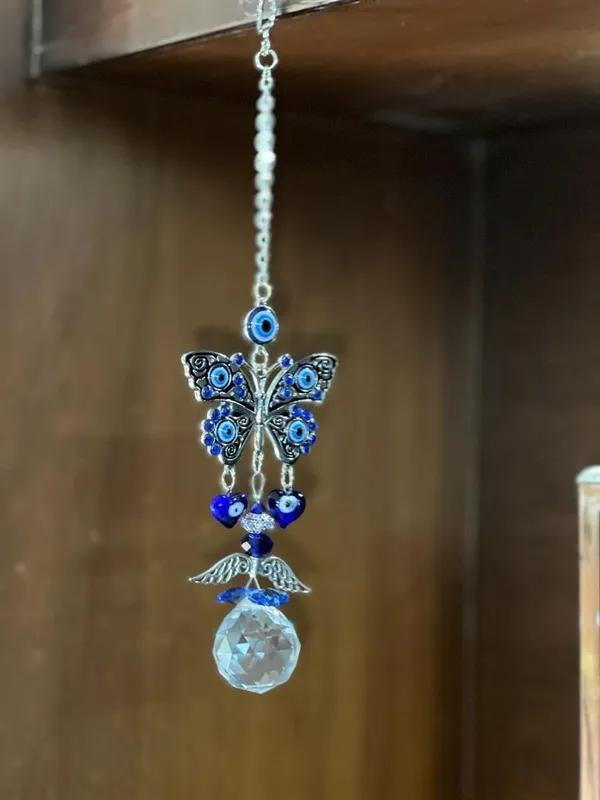 Home_Decor_Butterfly_Evil_Eye_Hanging_for_Diwali_Gifts/Wall_Hanging_Car_Hanging_Crystal_Angel_Suncatcher_Balls_Prism_Rainbow_Maker_for_Home,_Office,_Garden_Decoration,_Window_Decorations