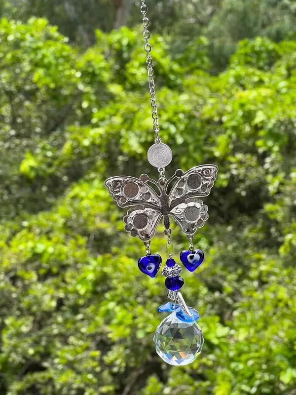 Home_Decor_Butterfly_Evil_Eye_Hanging_for_Diwali_Gifts/Wall_Hanging_Car_Hanging_Crystal_Angel_Suncatcher_Balls_Prism_Rainbow_Maker_for_Home,_Office,_Garden_Decoration,_Window_Decorations