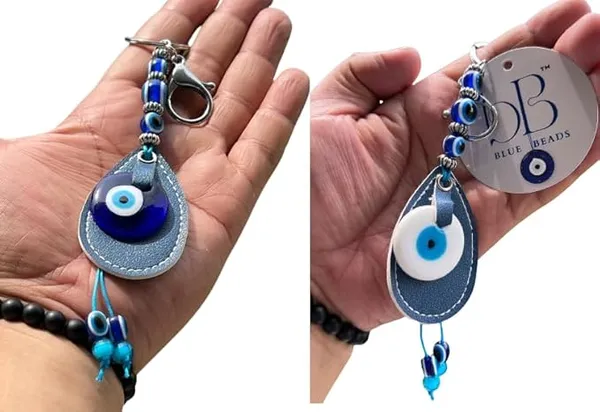 Pack_of_2_BLUE_BEADS_Original_Blue_and_White_Evil_Eye_Stone_With_Blue_Leather_Keychain_For_Bike/Car_Gifting_With_Key_Ring