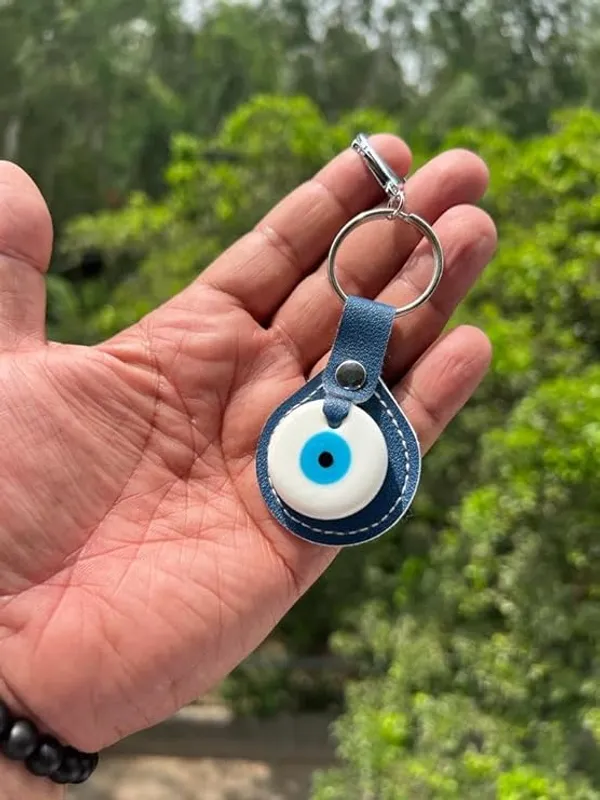 Pack_of_2_BLUE_BEADS_Original_Blue_and_White_Evil_Eye_Stone_With_Leather_Keychain_For_Bike/Car_Gifting_With_Key_Ring