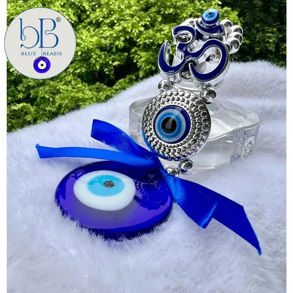BLUE_BEADS_Ceramic_Turkish_Feng_Shui_Vastu_Blue_Glass_Evil_Eye_Hanging/Door_Hanging_Nazar_Batu_For_Protection_And_Good_Luck_-_Perfect_For_Gifting_Home_Or_Office_(Om)