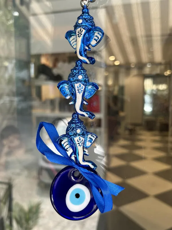 Blue_&_Silver_Lord_Ganesh_Face_With_Glass_Evil_Eye_Hanging/Door_Hanging_Nazar_Battu_For_Protection_And_Good_Luck_Perfect