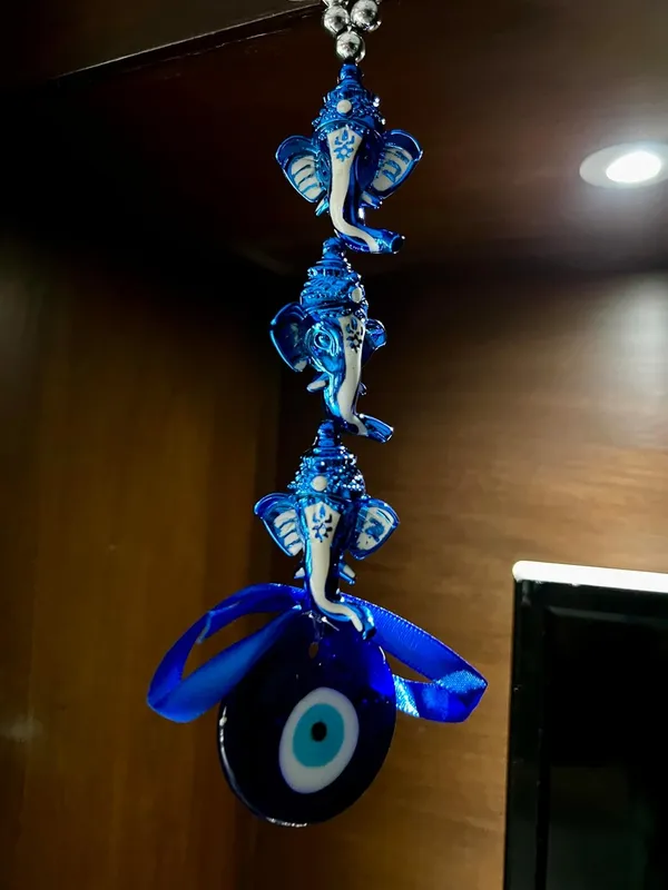 Blue_&_Silver_Lord_Ganesh_Face_With_Glass_Evil_Eye_Hanging/Door_Hanging_Nazar_Battu_For_Protection_And_Good_Luck_Perfect
