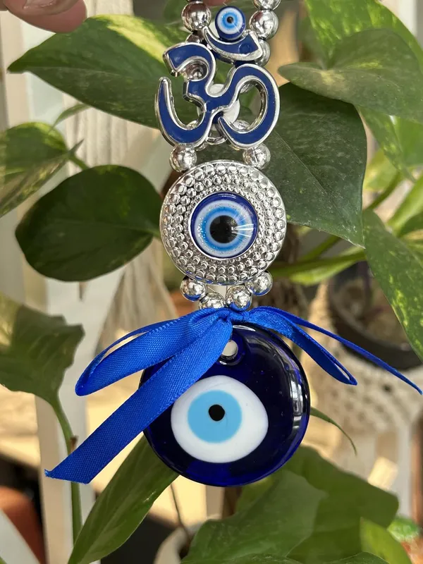 Pack_Of_2_Blue_&_Silver_Turkish_Feng_Shui_Vastu_Glass_Evil_Eye_Hanging/Door_Hanging_Nazar_Battu_For_Protection_And_Good_Luck