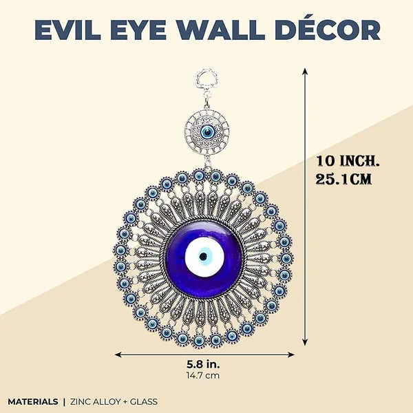 BLUE_BEADS_Metal_Evil_Eye_Hanging/Door_Hanging_Prevent_Bad_Energy_Bring_Wealth_Fortune_Coloured_Glaze_Alloy_Evil_Eye_Hanging_Ornament,Evil_Eye_Decor,Evil_Eye_Car_Ornament_(Sun_Design)