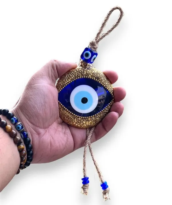 BLUE_BEADS_Evil_Eye_Lucky_Pendant_Design_Prevent_Bad_Energy_Bring_Wealth_Fortune_Coloured_Glaze_Alloy_Evil_Eye_Hanging_Ornament,Evil_Eye_Decor,Evil_Eye_Car_Ornament_(Gold_Evil_Eye)