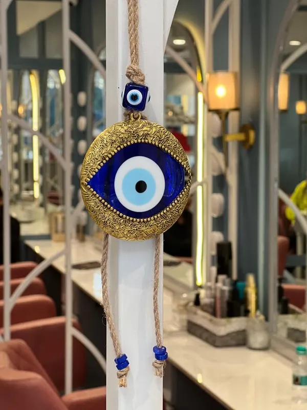 BLUE_BEADS_Evil_Eye_Lucky_Pendant_Design_Prevent_Bad_Energy_Bring_Wealth_Fortune_Coloured_Glaze_Alloy_Evil_Eye_Hanging_Ornament,Evil_Eye_Decor,Evil_Eye_Car_Ornament_(Gold_Evil_Eye)